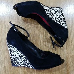 White House | Black Market Peep-Toe Wedges